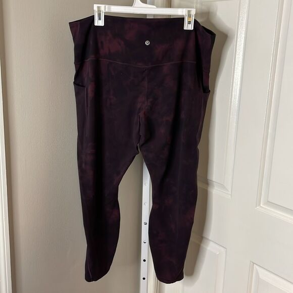 Lululemon Align High-Rise Pant with Pockets 25" Sz 20 Diamond Dye Cassis Black - Picture 1 of 6